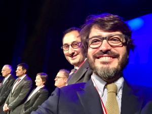 Il selfie sul palco del Faraggiana di Beldì